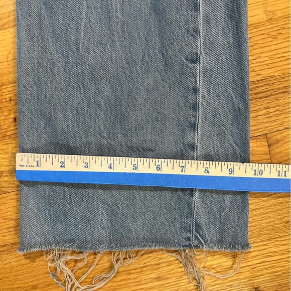 Zara wide-leg jeans with a high waist and raw hem size 4 (a3 - Picture 10 of 13